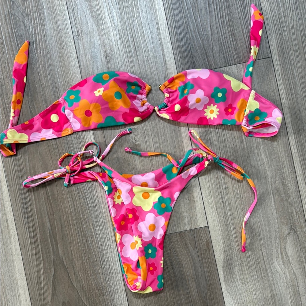 Floral Pink Bikini Set